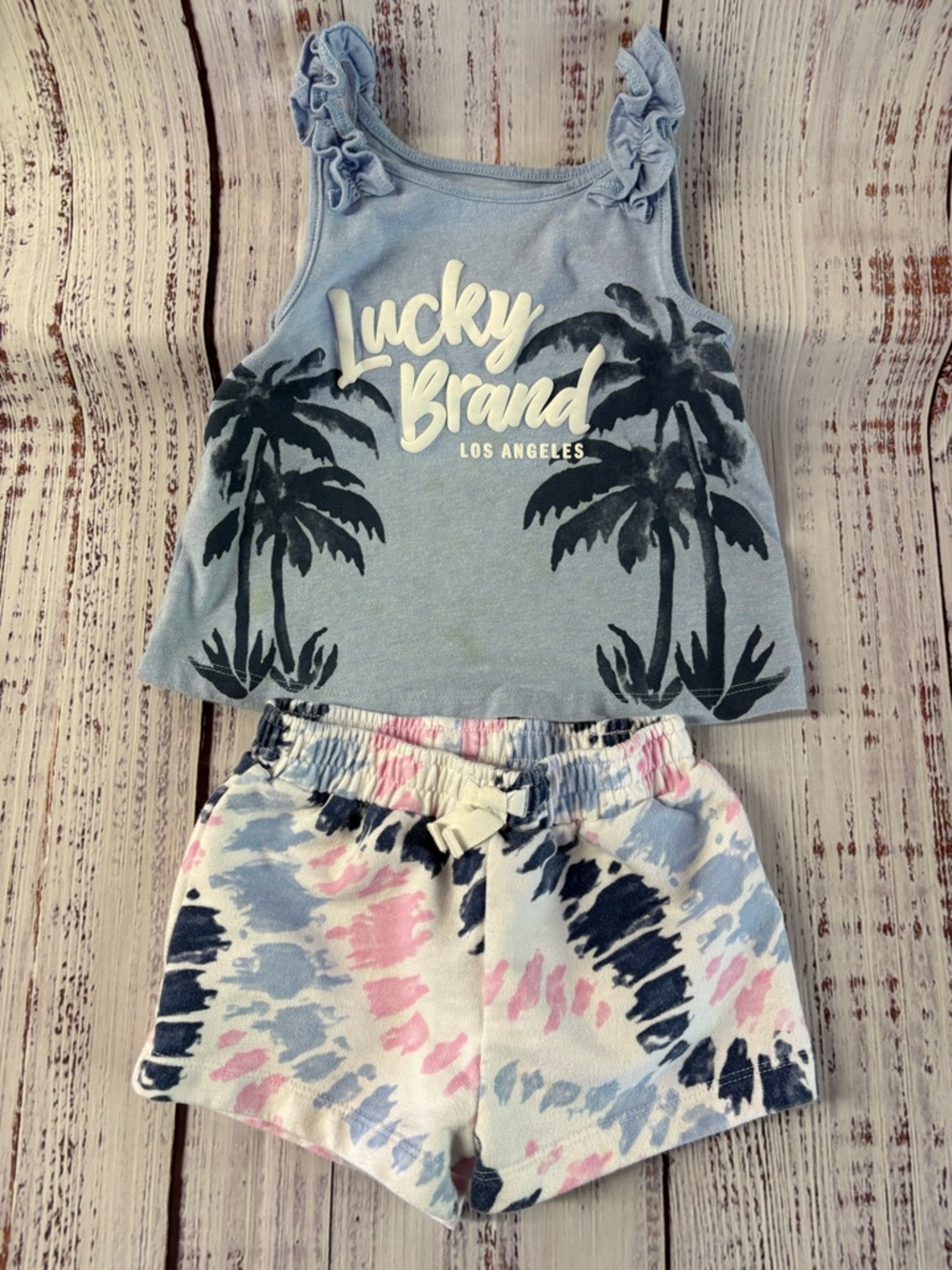 Lucky Brand Light Blue Graphic Tank Top